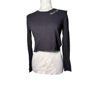 Kendal and Kylie Los Angeles cropped long sleeve